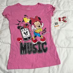 Brand New Minnie Mouse Disney Top With Tags. Cotton Minnie Mouse Top For Playtime, Casual Minnie Mouse Tops For Playtime, Casual Mickey Mouse Tops For Playtime, Disney Tops, Disney Shirts, Kids Shirts, Minnie Mouse, Shirts Tops, Kids Shop