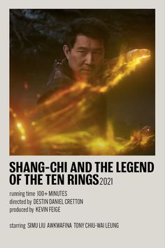 the poster for shan - chi and the legend of the ten rings 2012