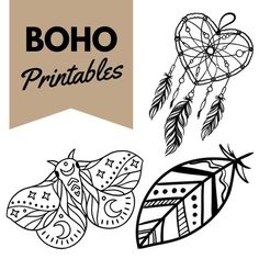 the boho printables are designed to look like native art