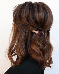 Wedding Hairstyles Simple, Brown Long Bob, Oblong Face Hairstyles, Long Fine Hair, Hairstyles Simple, Down Wedding Hairstyles, Easy Care Hairstyles, Short Hairstyles Fine