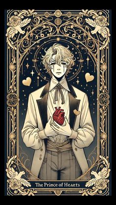 the prince of hearts is shown in this illustration