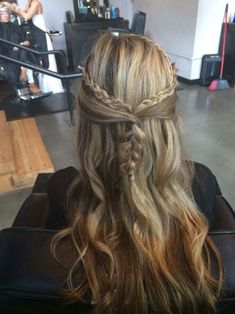 Long Hair With Plaits, Hair Braided Back Half Up, Wavy Hair With Braid Half Up Half Down, Curled Hair With Braid Half Up, Cute Braided Hairstyles Half Up, Half Up Half Down Braid Straight Hair, Plaited Half Up Half Down, Plait Half Up Half Down, Unique Half Up Half Down Hairstyles