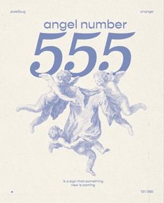 an advertisement for the angel number 555