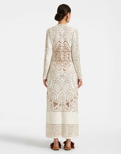 Lacey Long Sleeve Swing Dress in Solid White Smoke for Women | La DoubleJ US White Evening Dress With Intricate Embroidery, White Embroidered Evening Maxi Dress, White Embroidered Maxi Dress For Evening, Embroidered White Evening Gown, Fitted Maxi Dress With Intricate Embroidery For Evening, Elegant Fitted Maxi Dress With Intricate Embroidery, White Embroidered Evening Gown, Elegant Maxi Dress With Intricate Embroidery For Reception, Evening Dresses With Intricate Embroidery In Maxi Length