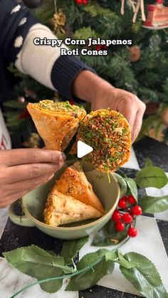 Saransh Goila | These Crispy Roti cones are a perfect start to the Christmas season! For people who know me up close, know what this season of Merry means... | Instagram Indian Dishes