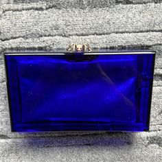 Charlotte Olimpia Royal Blue Plexi Clutch With Crystal Spider Clasp Crystal Spider, Zaha Hadid Design, Silk Clutch, Suede Clutch, Converse With Heart, Clutch Pouch, Charlotte Olympia, Red Suede, Arm Candy