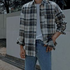 Flannel Outfits, Mens Trendy Outfits, Stylish Mens Outfits, Men Fashion Casual Outfits, Streetwear Men Outfits, Mens Casual Outfits, Mode Vintage