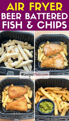 air fryer beer battered fish and chips