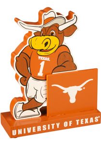 the university of texas mascot is on display