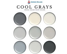 the different shades of gray paint are shown