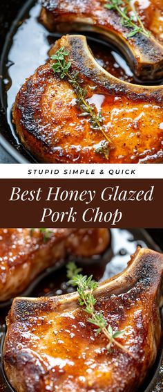 Image for Best Honey Glazed Pork Chop Pork Chops For Dinner, Honey Garlic Baked Pork Chops, Oven Baked Honey Garlic Pork Chops, Tender Thick Pork Chop Recipes, Asian Pork Chops Recipes, Honey Pork Chop Recipes, Apple Glazed Pork Chops, Pork Chops Sauce, Moist Pork Chop Recipes