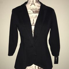 Brand New With Tags! Style & Co ‘Artist Palette’ Blazer In Deep Black. Purchased At Macy’s 3/4 Sleeves Curved Hem Material: 67% Polyester, 32% Rayon, 1% Spandex Can Be Dressed Up Or Worn Casually. Super Cute With Skinny Jeans And Boots! Artist Palette, Deep Black, Colored Blazer, Women's Style, Jeans And Boots, Blazer Suit, Suit Jacket, Jackets & Coats, Dress Up