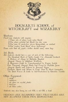 the hogwart's school of witchcraft and wizardry lettered to harry potter