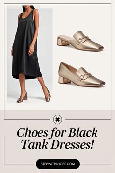 A black tank dress is a versatile staple. Pair it with trendy sneakers for a casual vibe, or dress it up with heels for a night out. Explore these shoe ideas to match your black tank dress perfectly. Black Tank Dress