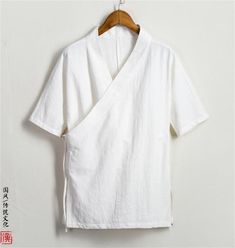 Chinese Style Hanfu Men Summer Cotton Linen V Neck Tops Shirt Short Sleeve Material: cotton and linen Process: Printing Collar type: V-neck Color: White, Black Please refer to the size chart before purchasing and choose the size that suits you, as it is measured manually and may have an error of 1 to 3 centimeters PaymentDelivery detailsTerms of salesAbout usContact us Payment Payment must be made within 5 days after you won my items. Delivery details We ship package via speedPAk, if you want to choose faster shipping way like EMS, DHL ..Please contact us ASAP. Terms of sales Hope that you will love my items. If you are not satisfied with them, Please Contact me within 7 days and I will arrange the exchange or refund your 100% money. Any problems can be resolved without leaving a negative/ Hanfu Shirt, Hanfu Men, Retro Chinese, Retro Summer, Short Sleeve Tops, Summer Cotton, Summer Tops, Style Retro, Short Sleeve Top