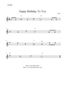 sheet music with the words happy birthday to you