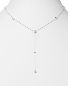 Find Bloomingdale's Fine Collection Diamond Station Lariat Necklace In 14k Gold, 0.75 Ct. T. W. Exclusive on Editorialist. Diamond stations set in 14K white gold stud this lariat necklace. Diamond Lariat Necklace, Gold Necklace Price, White Gold Studs, White Gold Necklaces, Station Necklace, Gold Geometric, Gold Stud, Lariat Necklace, Gold Studs