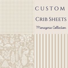 the front cover of custom crib sheets