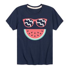 He'll be ready for summer with this sweetboys' Watermelon Smile graphic tee. He'll be ready for summer with this sweetboys' Watermelon Smile graphic tee.  Crewneck Short sleevesFABRIC & CARE Solid colors: cotton Heather colors: cotton, polyester Machine wash Imported Size: Large. Color: Navy. Gender: male. Age Group: kids. Smile Graphic, Watermelon Shirt, Watermelon Print, Boy Onesie, Be Ready, Boys Shirts, Boy's Clothing, Mom Life, Fabric Care