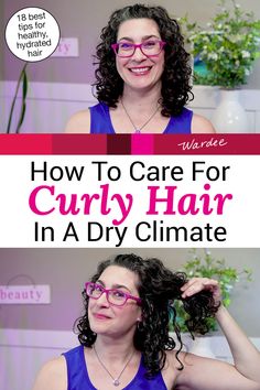 Here is your comprehensive guide to taking care of curly hair in a dry climate! I've lived in dry climates for most of my life, but now with more and more gray hairs which are extra prone to dryness, I really needed to buckle down and crack the code. In this post, I share the 4 problems curly hair faces in a dry climate, and my 18 best tips for achieving healthy and hydrated hair despite them! #curly #hair #dry #climate Taking Care Of Curly Hair, Take Care Of Curly Hair, Care For Curly Hair, 3a Curls, Hair Fair, Dry Curly Hair, Hair Dry, Hair Porosity