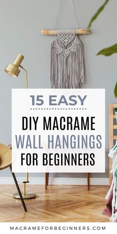 Yarn art diy Diy Easy Macrame, Easy Macrame Wall Hanging, Easy Diy Macrame, Easy Diy Wall Hanging, Macrame Wall Hanging Tutorial, Easy Macrame, Macrame Wall Hanger, Macrame Plant Hanger Tutorial, Free Macrame Patterns