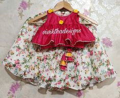 Croptop Lehenga Designs For Kids, Lehanga For Kids, Angela Simmons, Kids Blouse Designs, Baby Frock Pattern, Girls Dresses Sewing