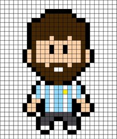 a pixellated image of a man with a beard