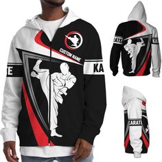 Black And White Karate Custom Name 3D Zip Hoodie Shirt For Martial Art Lovers available in T-shirt, hoodie, tank top, longsleeve, multi color and size S M L XL XXL 3XL 4XL 5XL. Shipping from the US. Easy 30 day return policy - Shop now! 6.1-ounce, 100% cotton .Double-needle neck, sleeves and hem; Roomy Unisex Fit. Ash is 99% cotton, 1% poly; Sport Grey is 90% cotton, 10% poly; Dark Heather is 50% cotton, 50% polyester .Decoration type: Digital Print. Made by Gildan Black Hooded Top With Sublimation Print, White Hooded Fan Apparel Top, White Hoodie With Sublimation Print For Streetwear, Casual White Hoodie With Sublimation Print, White Hooded Top With Sublimation Print, White Sweatshirt With Sublimation Print, White Hooded Sweatshirt With Sublimation Print, Sports Long Sleeve Hoodie With Sublimation Print, Sublimation Print Hoodie For Sports Events