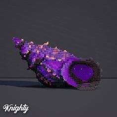 an image of a purple object that is made out of legos and has the word knight on it