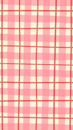 a pink and white checkered fabric with red lines