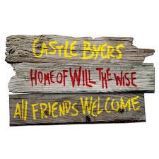 two wooden signs with graffiti on them that say, rustic days home of will the wise and all friends welcome