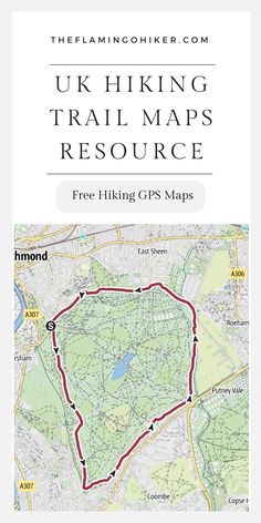 the uk hiking trail map with text overlaying it that reads,'free hiking gps maps '