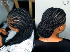 Braided Bun Natural Hair, Bun Natural Hair, Afrocentric Beauty, Flat Twists, Flat Twist Hairstyles, Evening Quotes, Beautiful Black Hair