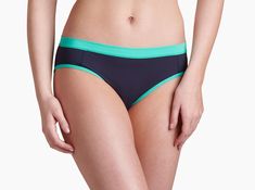 KÜHL® Hipkini in Women's Accessories / Underwear | KÜHL Clothing Green Stretch Go-dry Swimwear, Breathable Swimwear For Workout, Lightweight Sporty Swimwear, Training Swimwear With Light Support, Functional Swimwear With Light Support And Stretch, Functional Stretch Swimwear With Light Support, Lightweight Stretch Swimwear For Sports, Blue Breathable Swimwear, Sporty Stretch Lightweight Swimwear