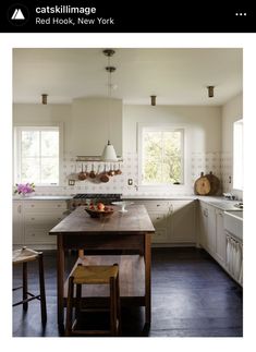 the kitchen is clean and ready to be used for cooking or baking, but it's not too far from the dining room