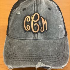 Your Choice Of Color And Style Hat. Can Do Any Initials. Once You Purchase You Can Send A Message Of Color, Style Hat You Would Like. I Will Send Pics Of Hat Before Processing And Mailing. Tat Is 3 Days. I Have Several Colors Of Leather. Pictured Is Black/Copper & Black/Silver Black Adjustable Hat For Everyday Use, Adjustable Black Hat, Adjustable Black Hat For Everyday, Trendy Personalized Black Hat, Custom Black Hats As Gifts, Send Pics, Leather Hats, Monogrammed Leather, Color Style