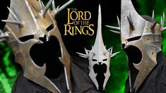 the lord of the rings masks are made out of metal and have spikes on them