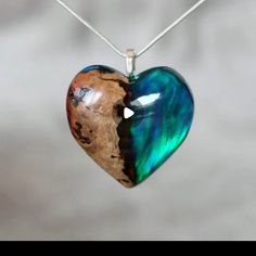 Natural Scenery Heart Shaped Necklace With Silvertone Chain , Adjustable From 18”- 20”,Color Turquoise & Sand , Nwot Unique Blue Heart-shaped Necklace, Unique Blue Heart Pendant Necklace, Opal Heart Necklace, Wooden Anniversary Gift, Heart Shape Necklace, Mothers Day Necklace, Mixed Media Necklace, Heart Shaped Pendant, Heart Shaped Necklace