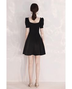 Shop Retro French Style Black Party Dress Short With Sleeves online. All instock with free shipping. Pro since 2009. Black Party Dress Short, Little Black Party Dress, Black Party Dresses Short, Black Little Dress, Black Party Dress, Hepburn Style, Black Party Dresses, Party Dress Short, Black Party