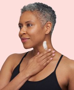 Lexi Skin Neck Cream application Natural Hair Haircuts, Cream Skincare, Tech Neck, Turkey Neck, Tapered Haircut