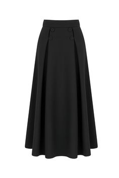 Elevate your wardrobe with Nocturne's women's midi skirt, featuring a chic button design. This statement piece offers both functionality and fashion. It boasts a midi length, full fit, high waist, and a hidden side zipper closure. The skirt is unlined, without pockets, and is accented with darts and a decorative front adorned with fabric-covered buttons. Main Material: 72% Polyester, 22% Viscose, 6% Elastane Lining: No Lining Trim: No Trim Washing & Care Instructions: Do not wash, Do not bleach, Do not tumble dry,  Iron low, Dry clean Dart Skirt, Fabric Covered Button, Button Design, Women Skirts Midi, Independent Designers Fashion, Black Button, Jacket Sale, Black Skirt, Covered Buttons