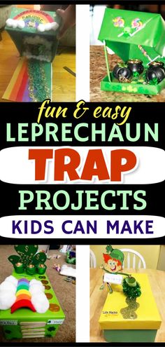 this is an easy leprechaun trap project for kids