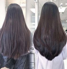 Dive into our Pinterest board for endless inspiration and unleash your inner goddess with a V-cut long hairstyle that'll leave everyone swooning! ✨ #HairInspo #VcutHair #LongHairstyles #GlamourousLooks Long Layered Hair Vs No Layers, Cuttings For Long Hair, Two Layer Haircut Long, U Layered Haircut Long, Very Long Layers Haircut, Long Layered Hair From The Back, V Style Haircut Long Layered, Vcut Hair With Layers Straight, Haïr Cut For Long Hair Girl