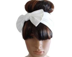 White Hair Accessories, Black Chiffon Skirt, White Hair Accessory, Hair Covering, Bridesmaid Skirts, Wrap Headband, Headband White, Running Headbands, White Head