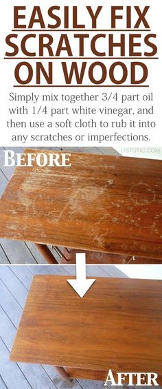 how to fix scratches on wood