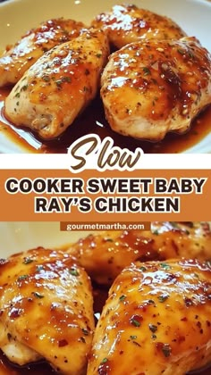 Sweet, tangy, and delicious! This Easy Slow Cooker Sweet Baby Ray's Chicken is a set-it-and-forget-it dish that will have everyone asking for seconds. Don’t miss out – get the full recipe now!  #slowcookerbbq #sweetbabyrayschicken #crockpotchicken #bbqchickenrecipe #easydinner #mealprepideas #chickenrecipes Sweet Baby Ray Crockpot Chicken, Sweet Baby Ray's Crockpot Chicken, Sweet Baby Ray’s Crockpot Chicken, Slow Cooker Sweet Baby Rays Drumsticks, Healthy Crockpot Chicken Recipes Slow Cooker, Slowcooker Chicken Recipe Easy, Crockpot Bbq Chicken Breast, Crockpot Honey Mustard Chicken, Chicken In Crock Pot Recipes