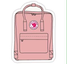 a pink backpack sticker with the words, love is in the air on it