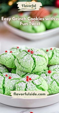 A Christmas cookie inspired by the Grinch himself 🌟💚 Perfect for parties, gifting, or holiday baking fun!