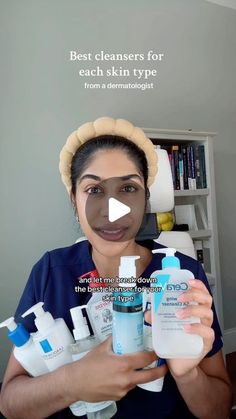 Dr. Neera Nathan on Instagram: "Comment “CLEANSER” and I will DM you a list of the best cleansers for each skin type that I swear by as a dermatologist. #cleanser #facewash #skincaretips #fyp" Facial Care For Sensitive Skin, Face Wash Routine Products, Dry Skin Face Wash Products, Best Face Cleanser For Oily Skin, Good Cleansers For Acne, Sensitive Skin Cleanser, Best Facial Cleanser For Dry Skin, Best Face Wash For Sensitive Skin, Types Of Cleansers