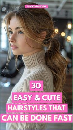 Mom Hairdos For Long Hair, Effortless Updos For Long Hair, Easy & Quick Hairstyle Tutorials, Step By Step Hairstyles For Long Hair, Hair Styles Updos Easy, Straight Long Hairstyles Ideas, 2 Minute Hairstyles, Quick And Easy Updos For Long Hair, Hairstyles For Every Hair Type